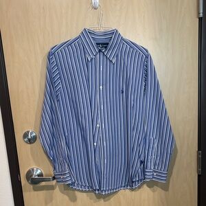 Ralph Lauren Blue and White Striped Shirt